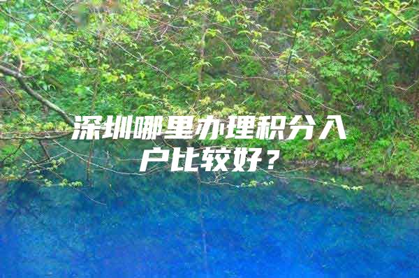 深圳哪里办理积分入户比较好？