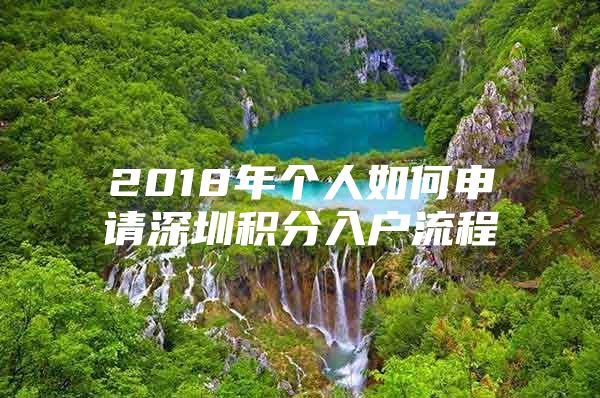 2018年个人如何申请深圳积分入户流程