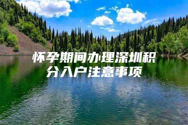 怀孕期间办理深圳积分入户注意事项