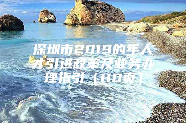 深圳市2019的年人才引进政策及业务办理指引（110页）