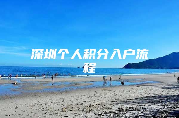 深圳个人积分入户流程