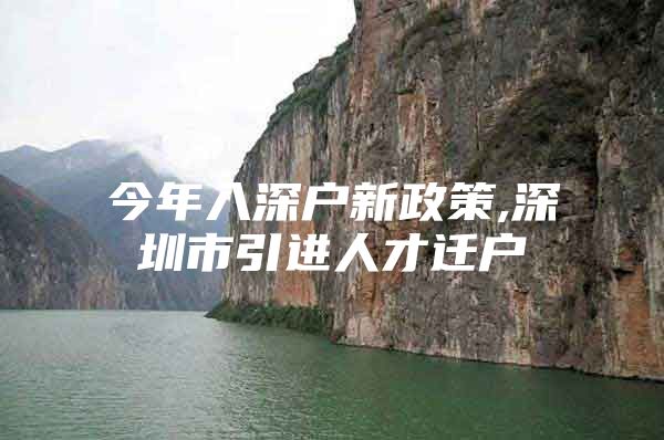 今年入深户新政策,深圳市引进人才迁户