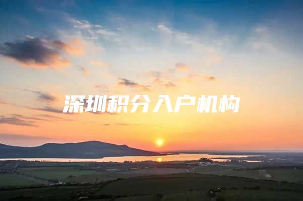 深圳积分入户机构