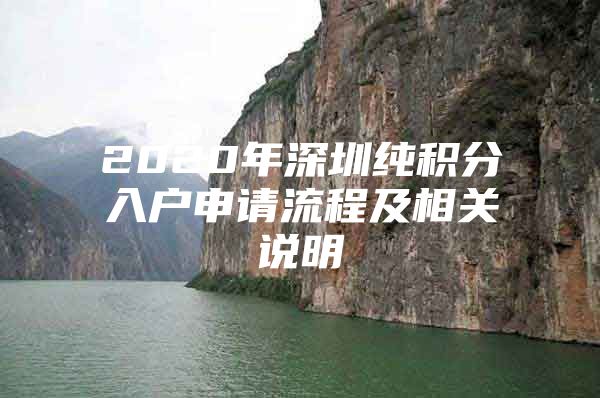 2020年深圳纯积分入户申请流程及相关说明