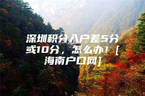 深圳积分入户差5分或10分，怎么办！[海南户口网]