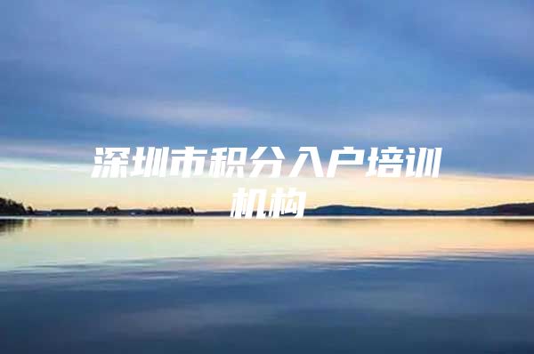 深圳市积分入户培训机构