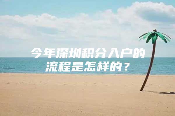 今年深圳积分入户的流程是怎样的？
