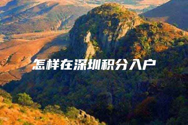 怎样在深圳积分入户