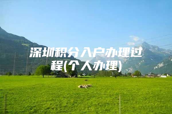 深圳积分入户办理过程(个人办理)