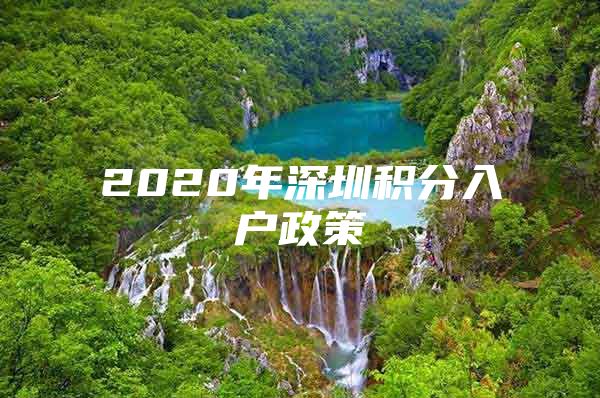 2020年深圳积分入户政策
