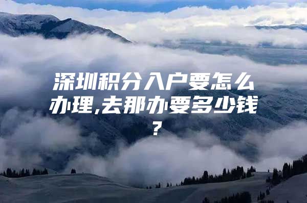 深圳积分入户要怎么办理,去那办要多少钱？