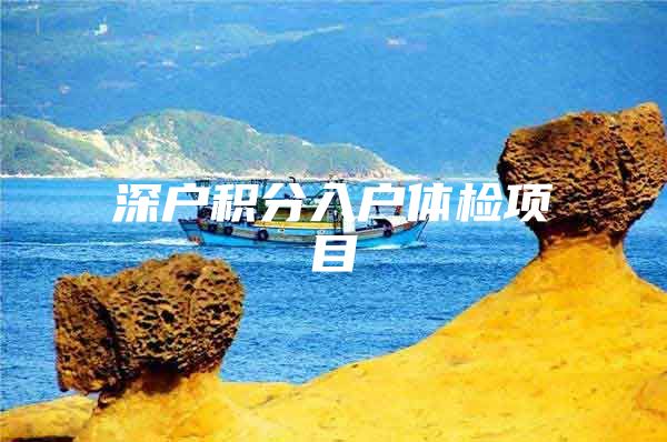 深户积分入户体检项目