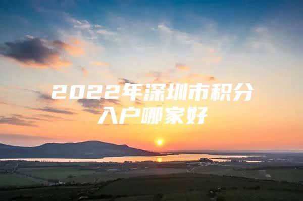 2022年深圳市积分入户哪家好