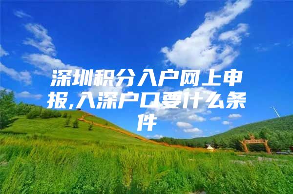 深圳积分入户网上申报,入深户口要什么条件