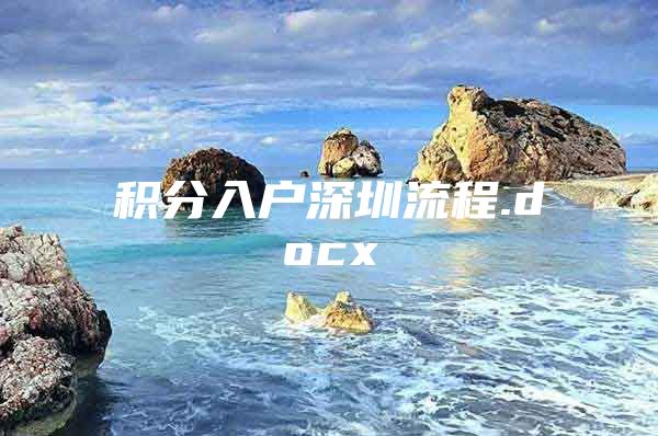 积分入户深圳流程.docx
