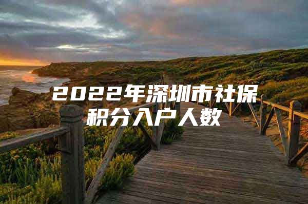 2022年深圳市社保积分入户人数