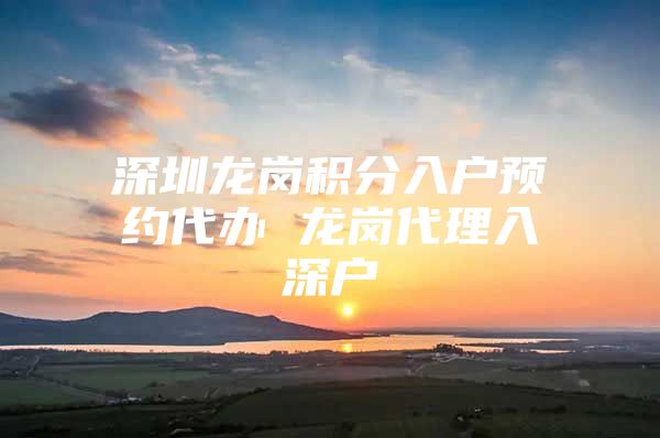深圳龙岗积分入户预约代办 龙岗代理入深户