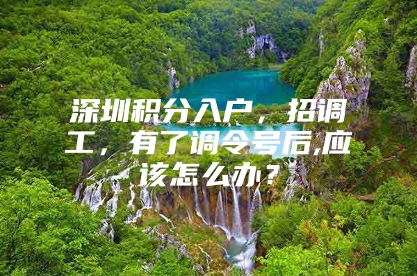 深圳积分入户，招调工，有了调令号后,应该怎么办？